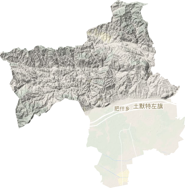 察素齐镇地形地图