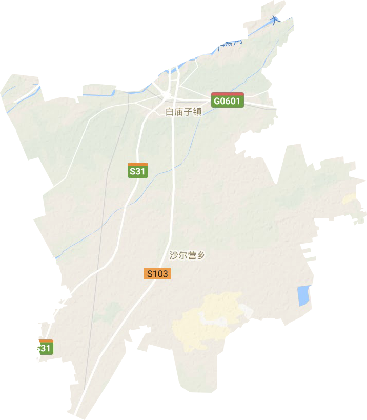 白庙子镇地形地图