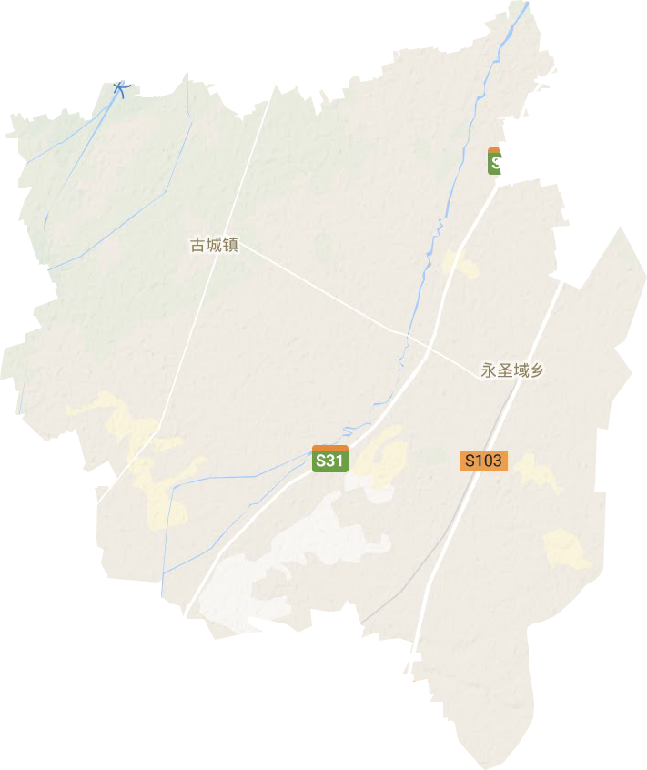 古城镇地形地图