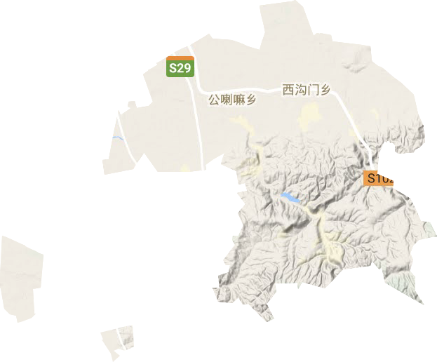 盛乐镇地形地图