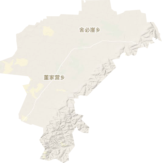 舍必崖乡地形地图