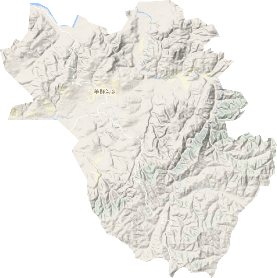 羊群沟乡地形地图