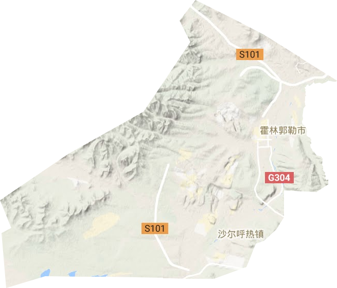 霍林郭勒市地形地图