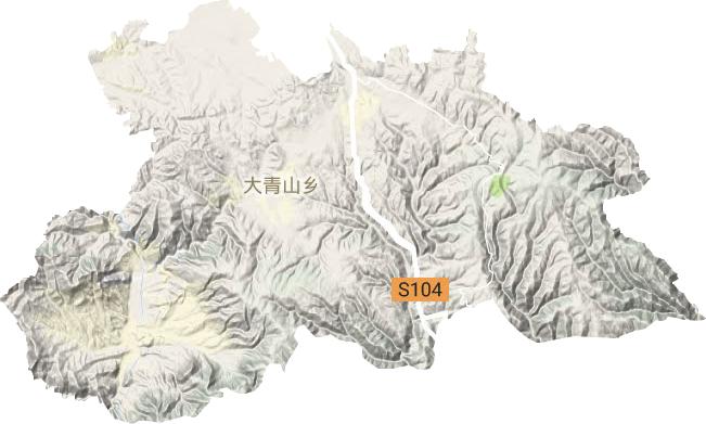 大青山乡地形地图
