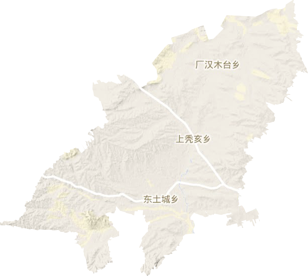 上秃亥乡地形地图