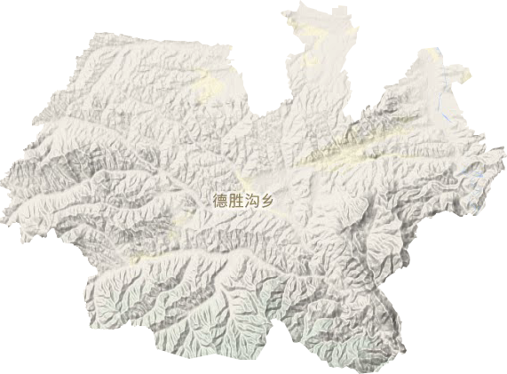 德胜沟乡地形地图