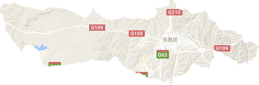 东胜区地形地图