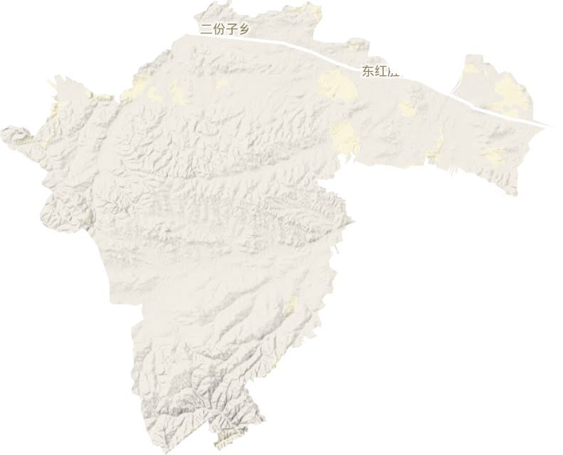 二份子乡地形地图