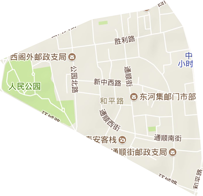 和平街道地形地图