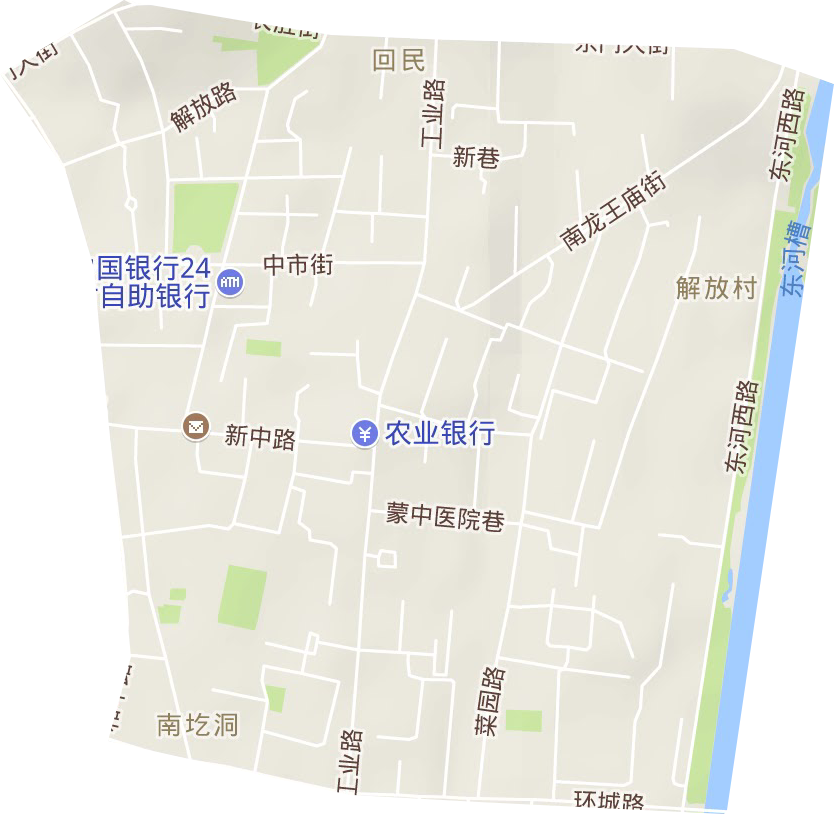 南圪洞街道地形地图