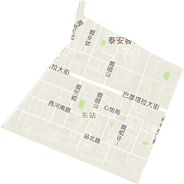 东站街道地形地图