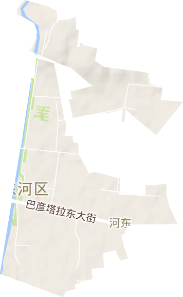 河东街道地形地图