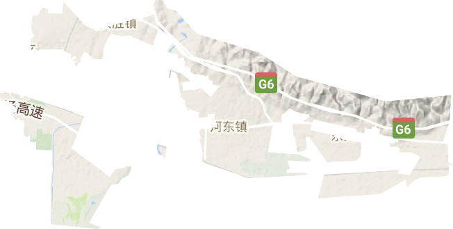 河东镇地形地图