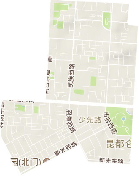 少先路街道地形地图