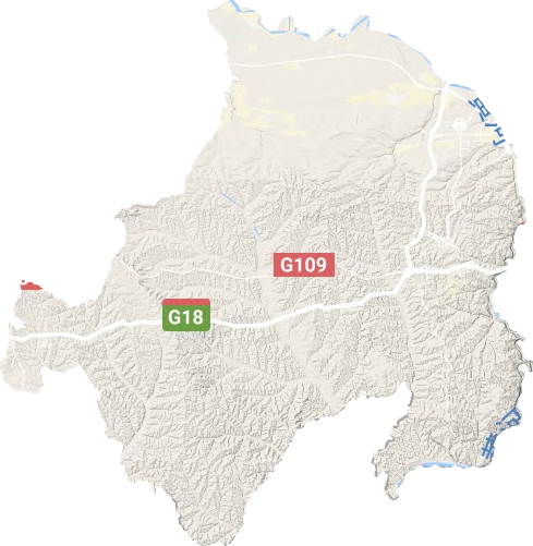 准格尔旗地形地图