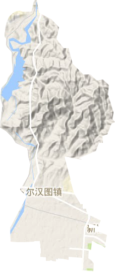 昆北街道地形地图