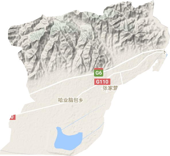 卜尔汉图镇地形地图