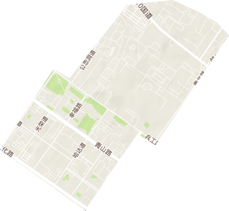 先锋道街道地形地图