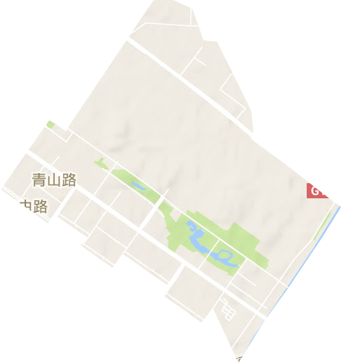 青山路街道地形地图