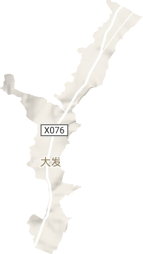 大发街道地形地图