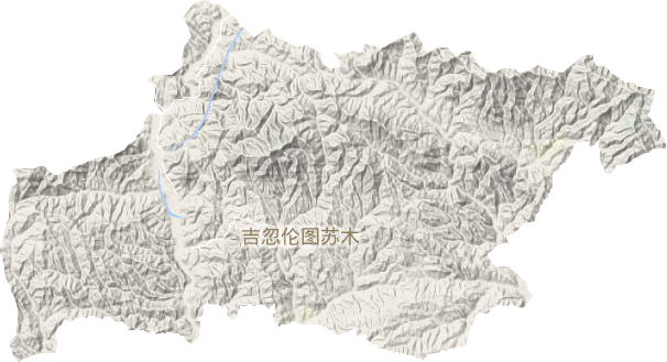 吉忽伦图苏木地形地图