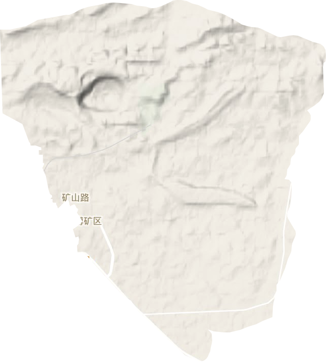 矿山路街道地形地图