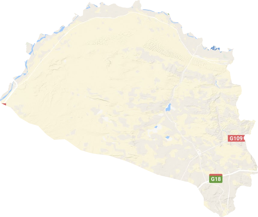 杭锦旗地形地图
