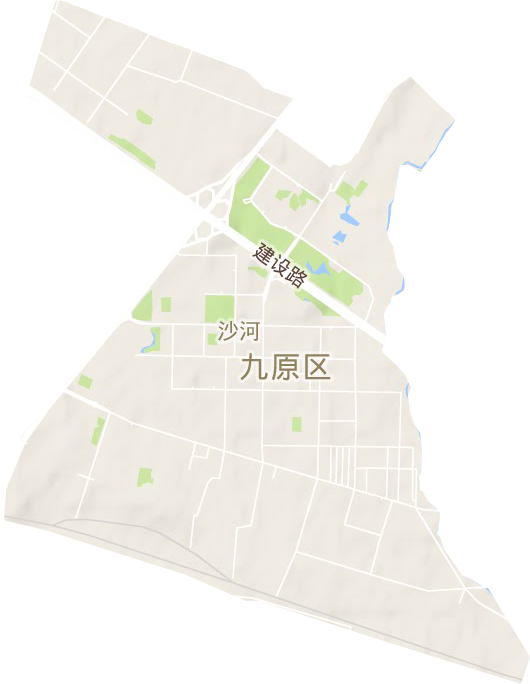沙河街道地形地图