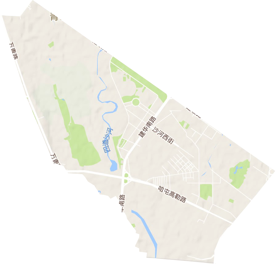 赛汗街道地形地图
