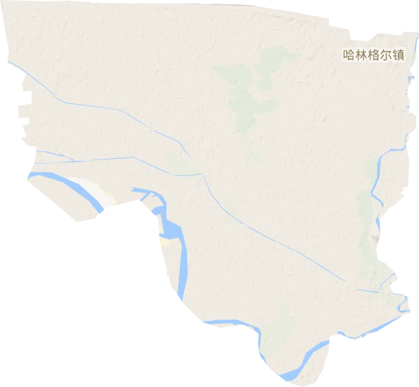 哈林格尔镇地形地图