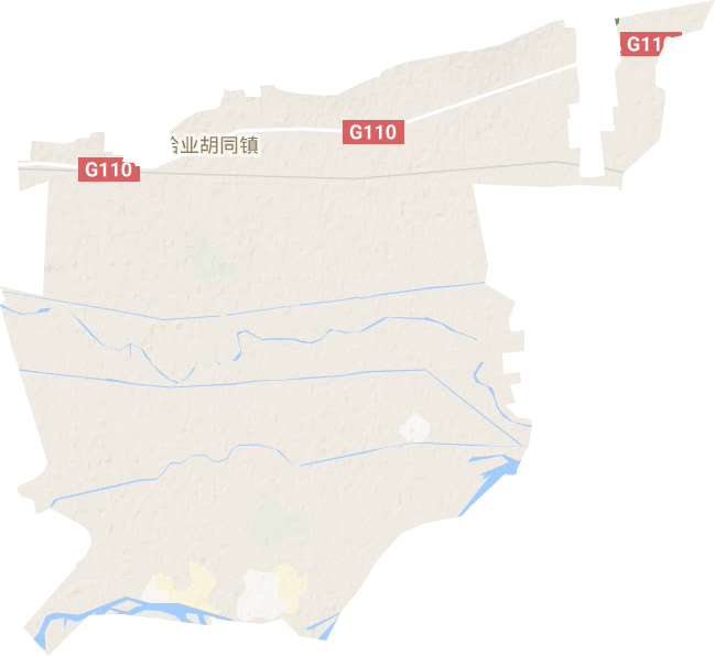 哈业胡同镇地形地图