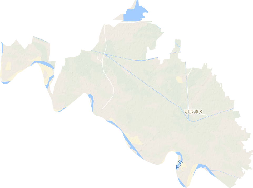 明沙淖乡地形地图