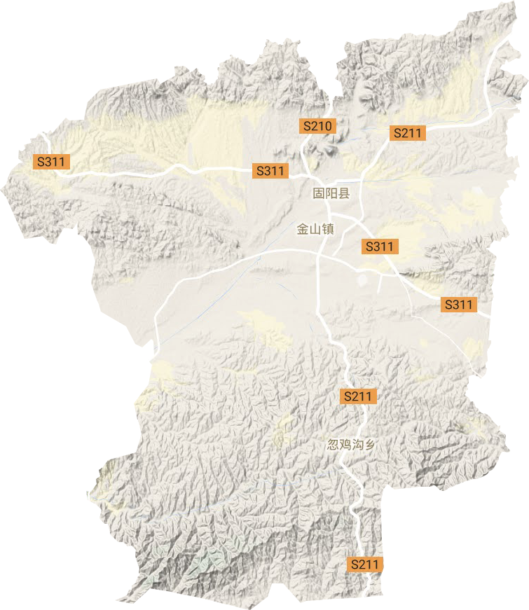 金山镇地形地图