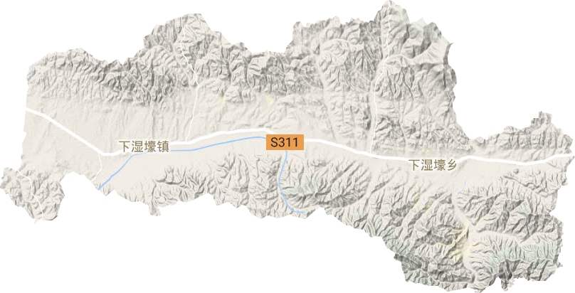 下湿壕镇地形地图