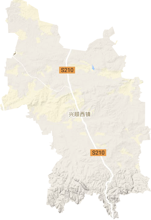 兴顺西镇地形地图