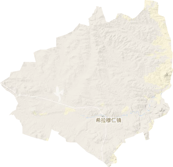 希拉穆仁镇地形地图