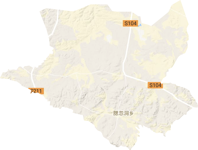 乌克忽洞镇地形地图