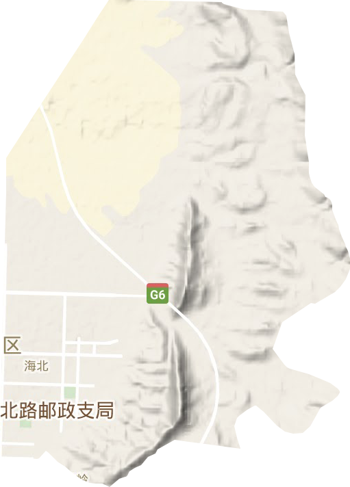 海北街道地形地图