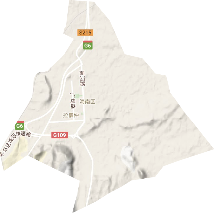 拉僧仲街道地形地图