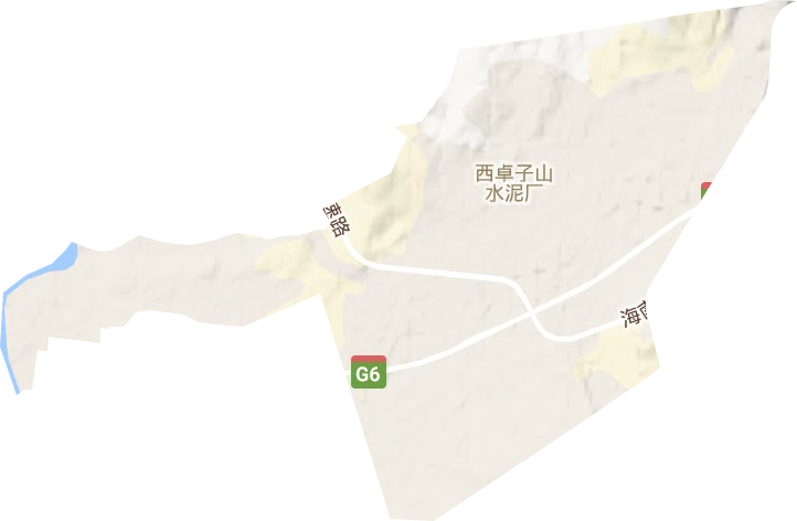 西卓子山街道地形地图