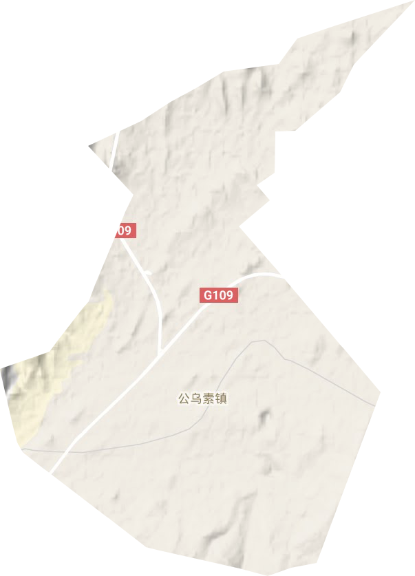 公乌素镇地形地图