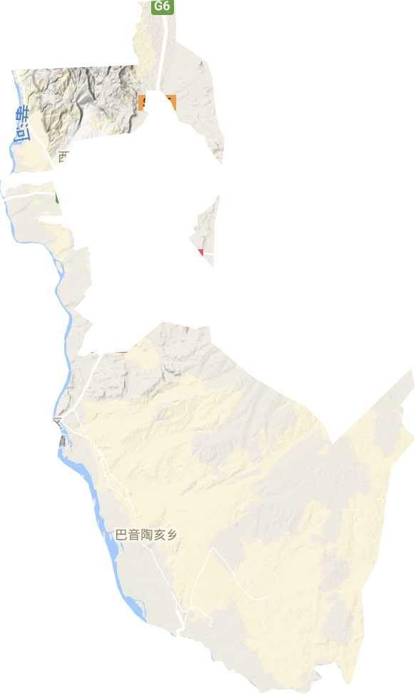 巴音陶亥镇地形地图