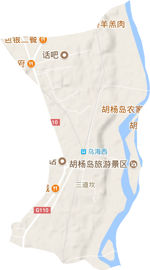 三道坎街道地形地图
