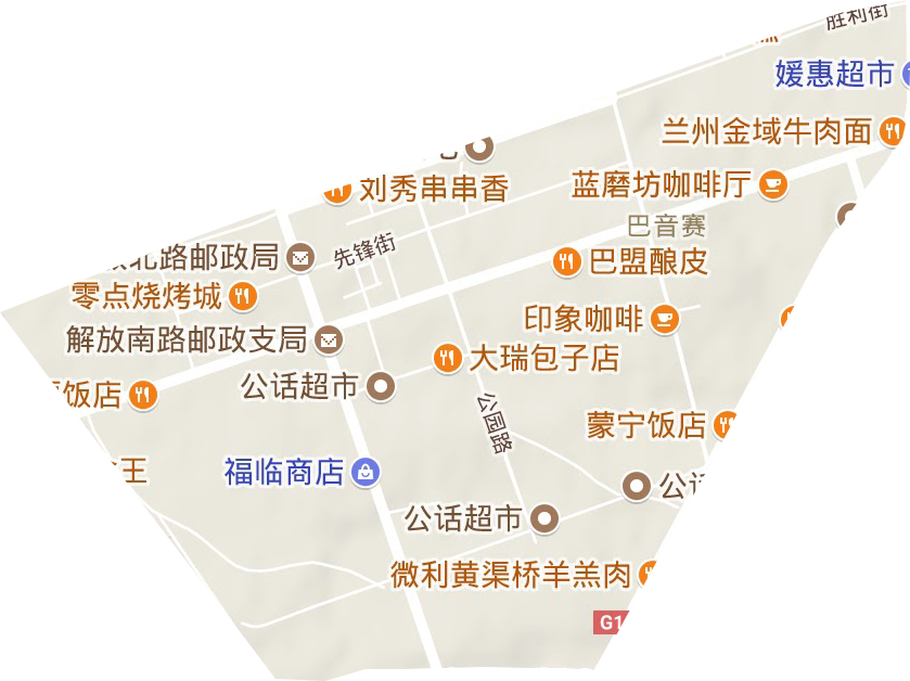 巴音赛街道地形地图