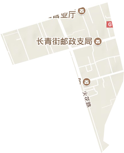长青街道地形地图