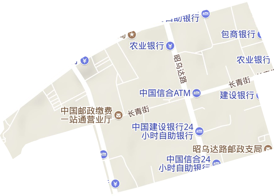 哈达街道地形地图