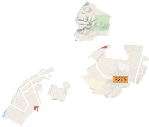 西城街道地形地图