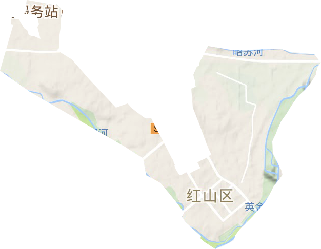 桥北街道地形地图