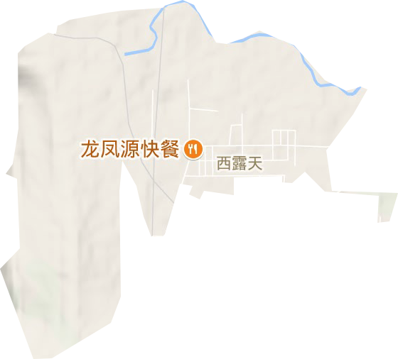 西露天街道地形地图