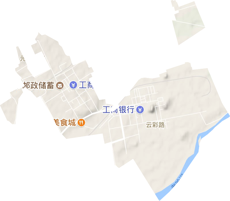 云杉路街道地形地图